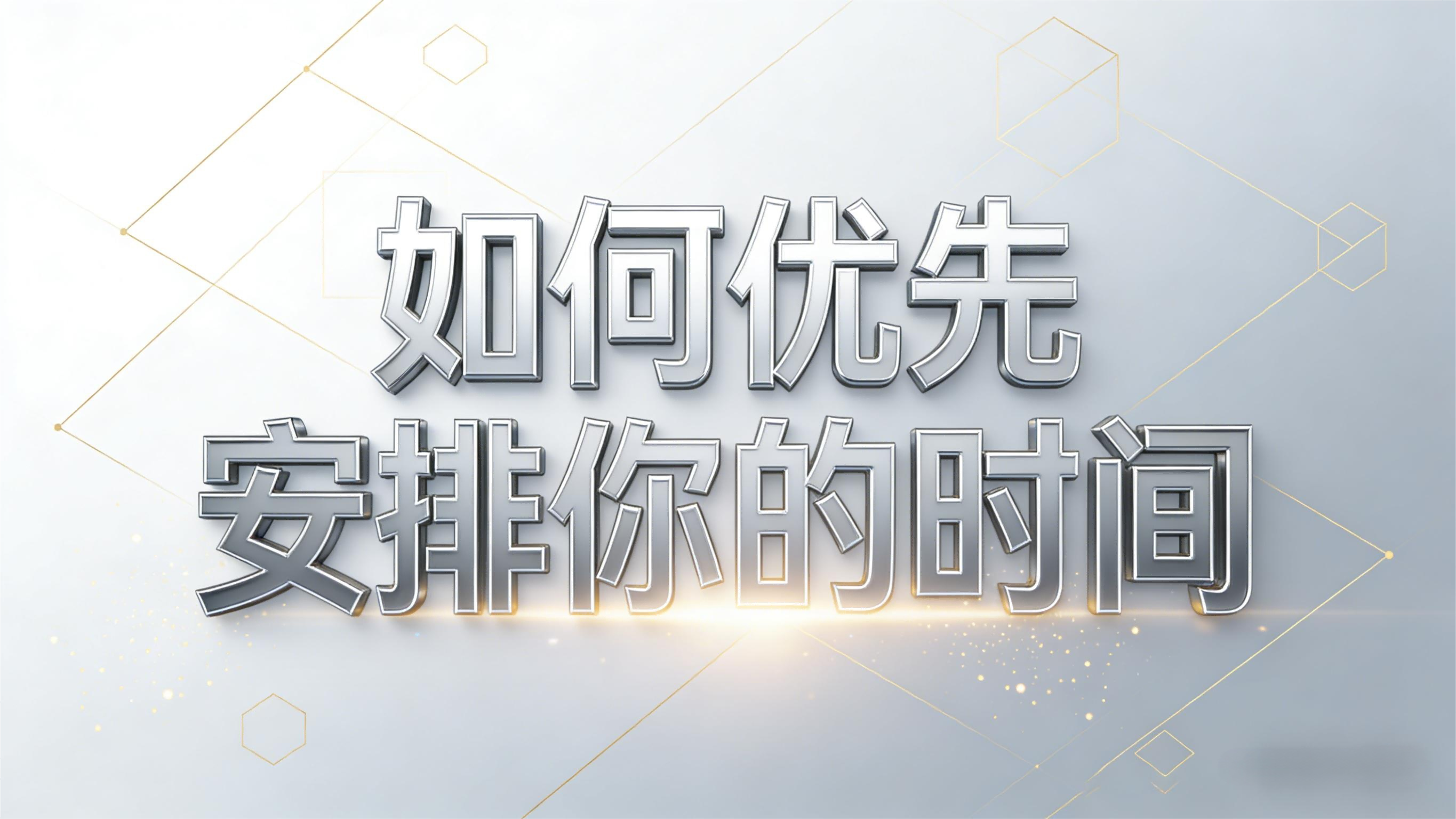 如何优先安排你的时间